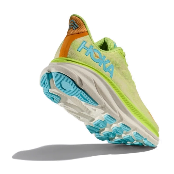 HOKA ONE ONE W CLIFTON 9 Lettuce/Solar Flare scarpa running donna