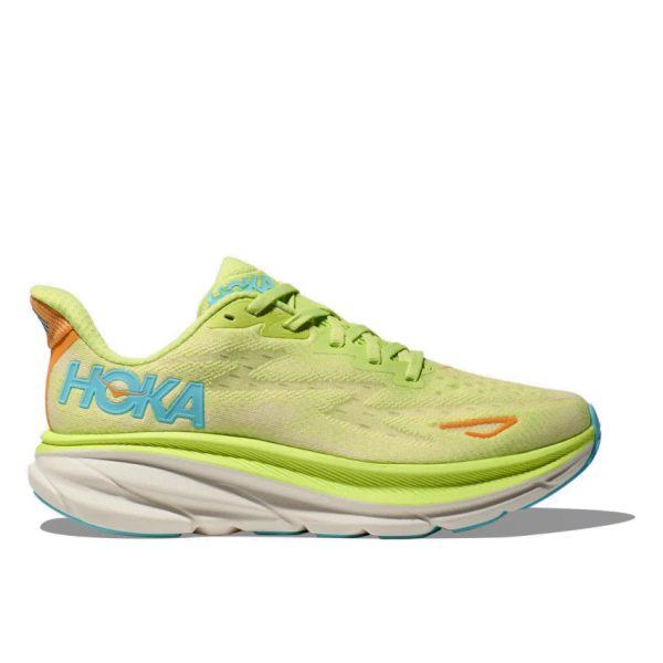 HOKA ONE ONE W CLIFTON 9 Lettuce/Solar Flare scarpa running donna