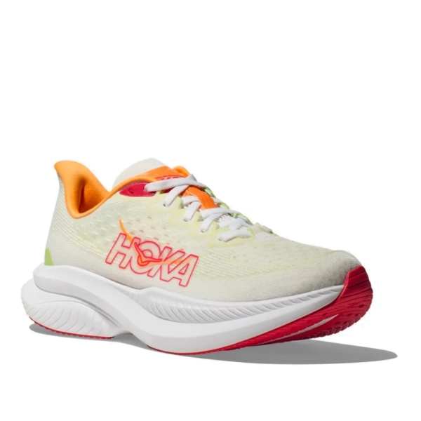 HOKA ONE ONE W MACH 6 White/Lettuce scarpa running donna