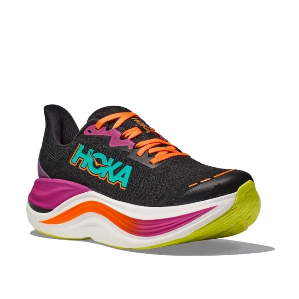 HOKA ONE ONE W SKYWARD X Black/Electric Aqua scarpa running donna