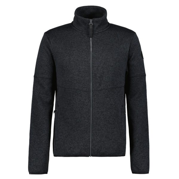 ICEPEAK ADRIAN Black Melange Midlayer uomo zip lunga