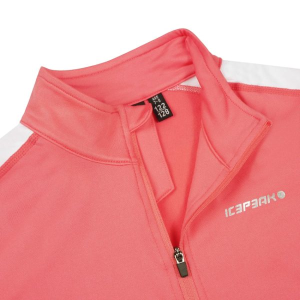 ICEPEAK FLEMINTON JR Pink pile tecnico 1/2 zip ragazzi