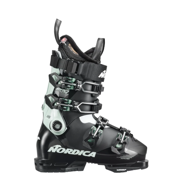 NORDICA PRO MACHINE 115 W GW Black/Green/White Scarpone sci da Donna Basso Volume Last 98