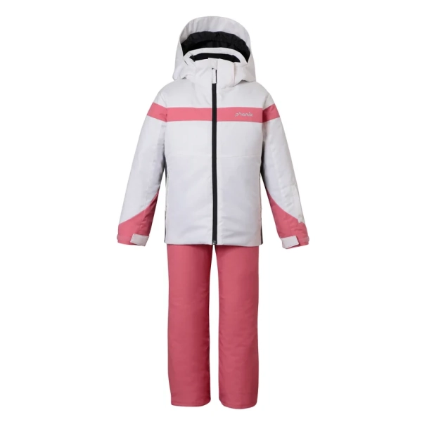 PHENIX CURVE LINE SLEVES JUNIOR TWO PIECE White/Pink/Black completo sci Suku Suku regolabile