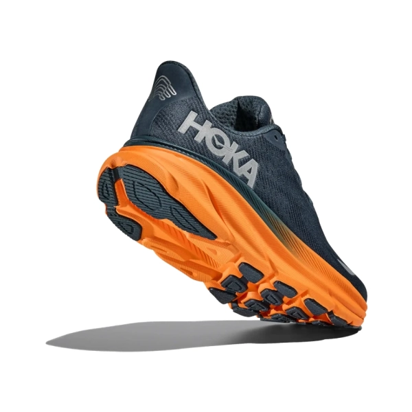 HOKA ONE ONE M CLIFTON 9 GTX Stormy Skies/Orange Zest scarpa running impermeabile uomo - immagine 3