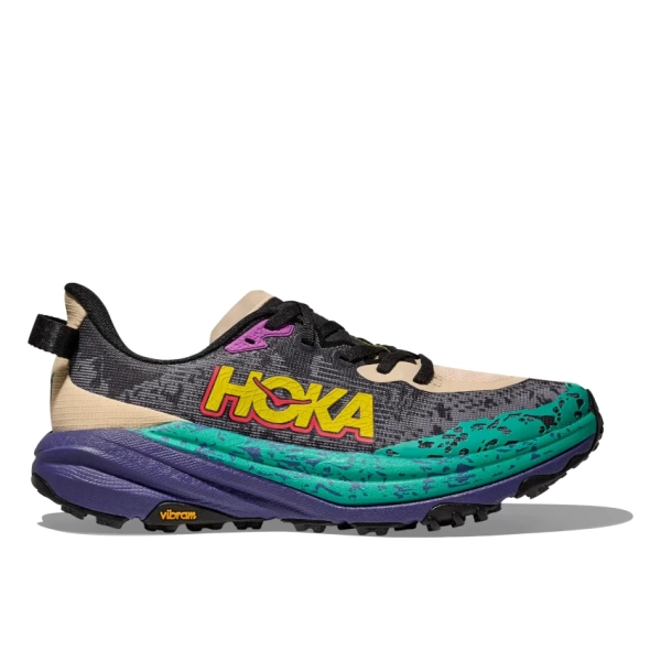 HOKA ONE ONE M SPEEDGOAT 6 Oatmeal/Mountain Iris scarpa trail-running uomo