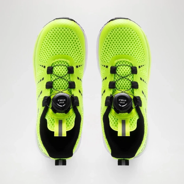 ISTAMAX KIDS IMAA3808 Chiusura Stay System Verde Neon scarpa running bambini antipronazione