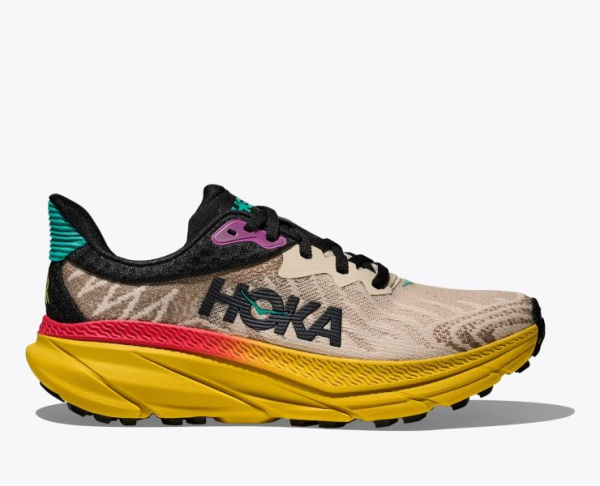 HOKA ONE ONE W CHALLENGER ATR 7 Oatmeal/Zest scarpa trail running Donna